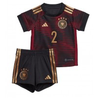 Tyskland Antonio Rudiger #2 Udebanesæt Børn VM 2022 Kortærmet (+ Korte bukser)